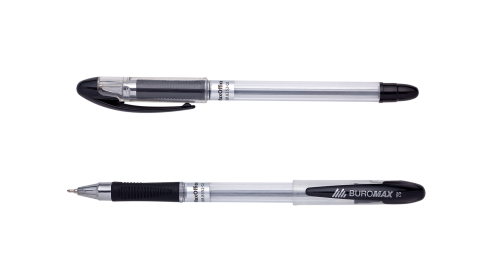 Ручка масляна BUROMAX MaxOFFICE 0,7 чорна (BM.8352-02)